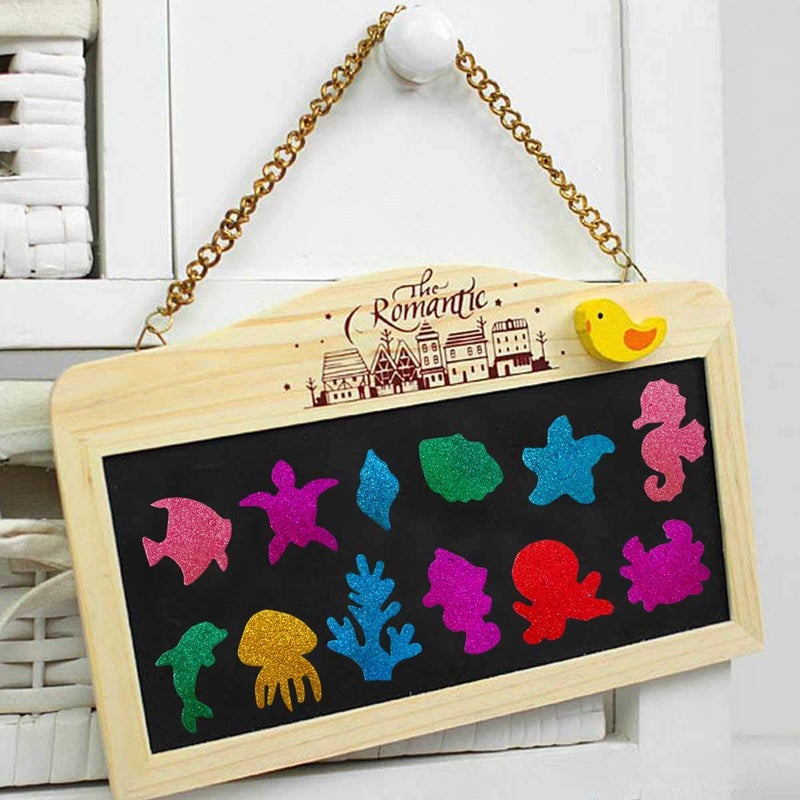TTSAM Glitter Colorful Sea Animals Shapes Foam Stickers Self Adhesive Kid's Arts Craft Supplies for Greeting Cards DIY Scrapbooking Cards Wall Creative Toys Home Decoration (Random Colors) - Image 3